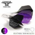 Penas CONDOR AXE "Feather" shape curta. 3 Uds.