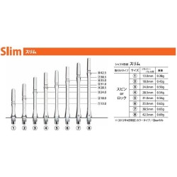 Stäbchen Fit Shaft Gear Slim Weiße Drehung Größe 6