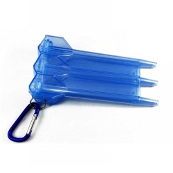 Blauer Transparenter Plastikschutzbehälter