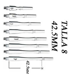 Stangen Fit Shaft Gear Hybrid Weiß drehbar Größe 8