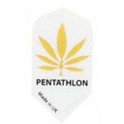 Fülle Pentathlon Slim Marihuana Gelb Hintergrund Weiß 2222