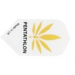 Feathers Pentathlon Slim Marijuana yellow background white 2222