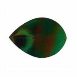 Iridescent smooth green oval feathers