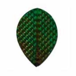 Iridescent embossed green oval feathers