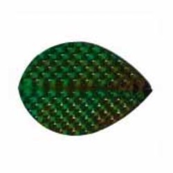 Iridescent embossed green oval feathers