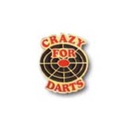 Pin Crazy For Darts Red and black