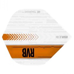 Feathers Target Darts Rvb vision ultra white orange 332020