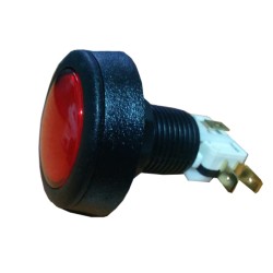 Pulsador Circular Rojo Para Maquinas + Micro A0122 Rojo