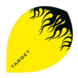Plumas Target Darts Pro 100 Oval Amarelo Raízes Negras 116480