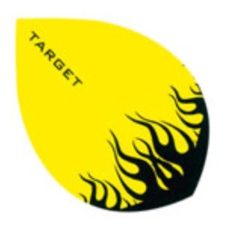 Feathers Target Darts Pro 100 Oval yellow black raisin 116480