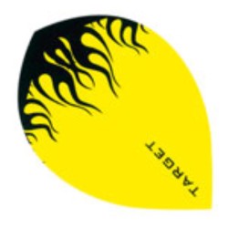 Plumas Target Darts Pro 100 Oval Amarilla Raices Negras 116480