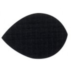 Feathers Black oval cloth