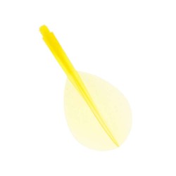 Feathers Condor Flights Yellow Oval/pear Short 21.5mm Three of you.