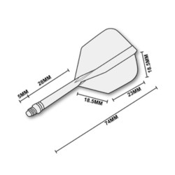 Fülle Cuesoul Flights Ak5 Shape M Schwarzer Drachenmuster Csak-5jl1