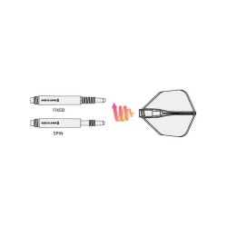 Canecas Shaft 8 Flights Titânio Slim Fixa Prata 33 mm 400200