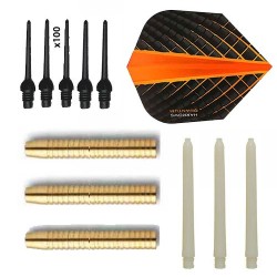 Pack Jogo Darts Eco Brass 2ba Orange+ 100 Pontos