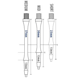 Canas Harrows Clic Weiß kurz (23mm)