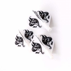 Plumas Flights Darts Cuesoul Tero Ak4 Blanca Logo Standard  Cs-ak4+2hd