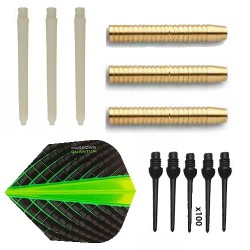 Pack Spiel Darts Eco Brass 2ba Grün + 100 Punkte