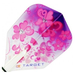 Feathers Target Darts Pro 100 Kitten Vision No 6 Flowers Purple background