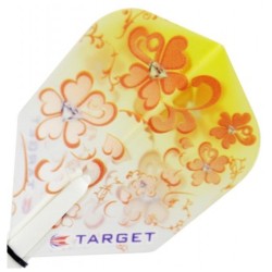 Plumas Target Darts Pro 100 Kitten Vision No6 Flores Fondo Amarillo  117460