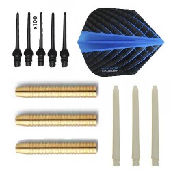 Pack Spiel Darts Eco Brass 2ba Blau + 100 Punkte