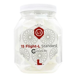 Pack Plumas L-Flight Champagne 15 Unidades Standard Branco. L1cs-w Jar