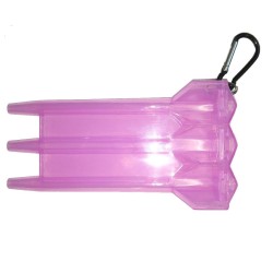 Protective case of transparent pink plastic 70800p