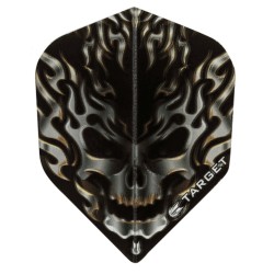 Feathers Target Pro 100 vision black flaming skull 300620