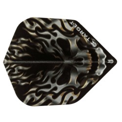 Feathers Target Pro 100 vision black flaming skull 300620