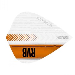 Feathers Target Darts Rvb vision ultra white orange kite 332030