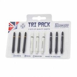 Weizen Tri Pack Harrows Darts Supergrip Pro Shaft Medium Weiß/schwarz