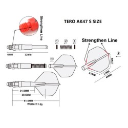 Canecas Shaft Cuesoul Tero Flights Negro 32mm Csdf-ak7-s1