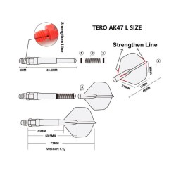 Schachten Cuesoul Große Flüge Schwarz 43.5mm  Csdf-ak7-l1