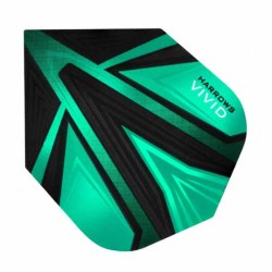 Plumas Harrows Darts Voos Vivid Jade 8002.