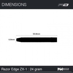 Dardos Red Dragon Razor Edge Zx-1 85% 24g Rdd1902