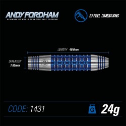 Dardos Winmau Andy Fordham 24gr 90%