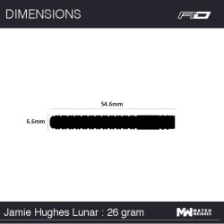 Dardos Red Dragon Jamie Hughes Lunar 50th 90% 26g Rdd2100