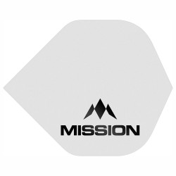 Plumas Mission Darts No2 Std Logo Branco Mate F1948.