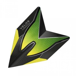 Plumas Harrows Darts Voos Velos Verde Amarelo 1016