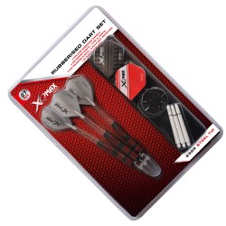 Pacote Xqmax Darts Rubberised Dart Set 23gr Steel Tip Qd7000660