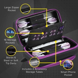 Funda Dardo Casemaster Plasma Pro Darts Purple 36-0702-06