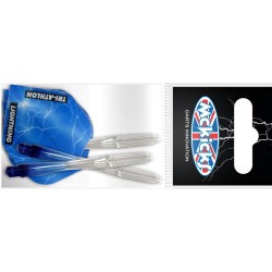 System Stäbchen + Feder Mckicks Thunder Lightning Blue Flight Shaft Set Mk-35102