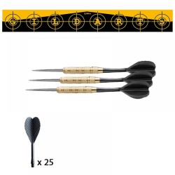 Pack Winmat Outcast Darts 20 Gramm + 25 Flossen + Linea