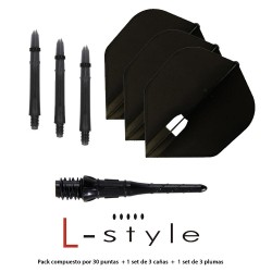 Pack L-style Top Punta Premium 2ba + Laro 190 + L-flight  Standard Negro