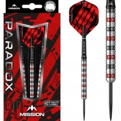 Darts Mission Paradox Straight M1 Elektro Schwarz Rot 90% 23gr M000813