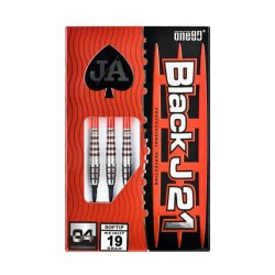 Darts One80 Black J 21 04 Soft Tip 90% 19gr 7795