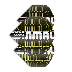 Plumas Winmau Darts Mega Logo Amarelo 6900.239