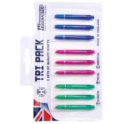 Cañas Tri Pack Harrows Darts Supergrip Pro Shaft Medium Colours 3  Tps0001