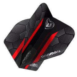 Plumas Winmau Darts Prisma Alfa Preto Vermelho Hexagon Standard 6915.182